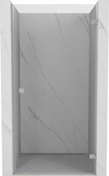 Mexen, Mexen Lunar-B Otočné pravé sprchové dvere 60 cm, transparentné, brúsený nikel - 832-060-000-97-00-P
