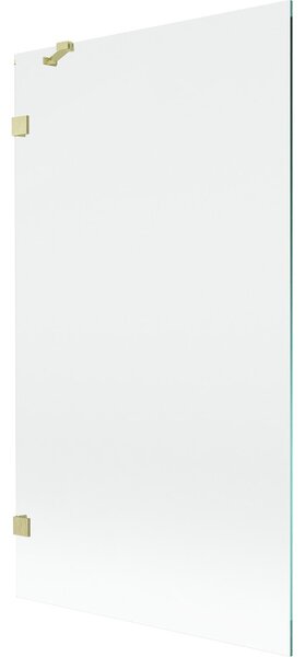 Mexen, Mexen Lunar 1-krídlová vaňová zástena 100 x 150 cm, transparentná, brúsené zlato - 897-100-000-55-00