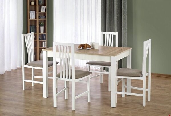 Moderný jedálenský stôl H387, biely / sonoma