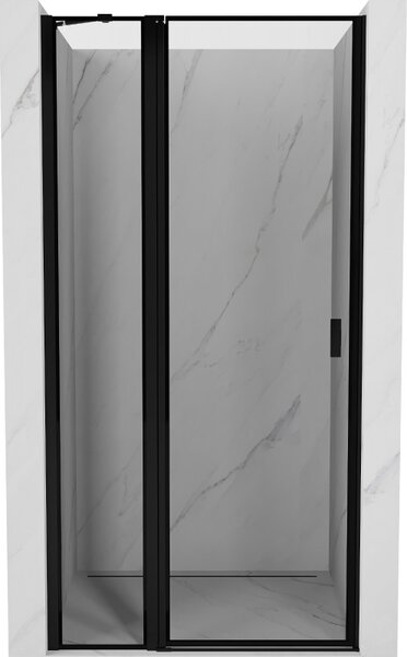 Mexen MIST, 1-krídlové sprchové dvere (1d+1s) 70x200 cm, 6mm číre sklo s čiernym rámom, ľavý variant, 8A4-070-000-70-70-L