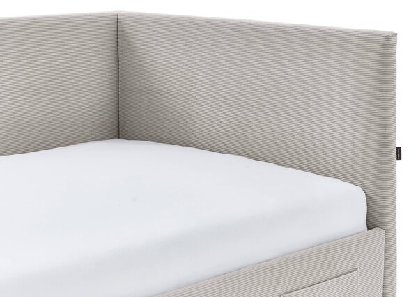 MUZZA Detská posteľ Loop 90 x 200 cm s úložným priestorom béžová