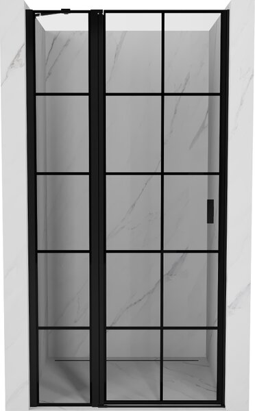 Mexen MIST, 1-krídlové sprchové dvere (1d+1s) 70x200 cm, 6mm číre sklo so vzorom mriežky, ľavý variant, 8A4-070-000-70-77-L