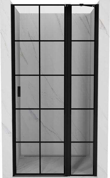 Mexen MIST, 1-krídlové sprchové dvere (1d+1s) 70x200 cm, 6mm číre sklo so vzorom mriežky, pravý, 8A4-070-000-70-77-P