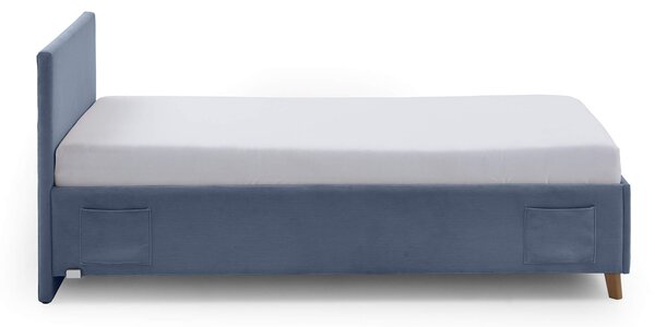 MUZZA Detská posteľ Loop 90 x 200 cm s úložným priestorom modrá