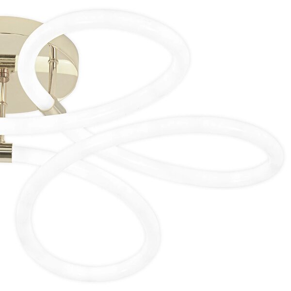 Toolight Toolight, LED moderné stropné svietidlo, 99W, 4000K, 5000lm, G023-C, biela-zlatá lesklá, OSW-06374