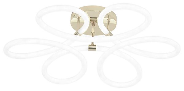 Toolight Toolight, LED moderné stropné svietidlo, 99W, 4000K, 5000lm, G023-C, biela-zlatá lesklá, OSW-06374