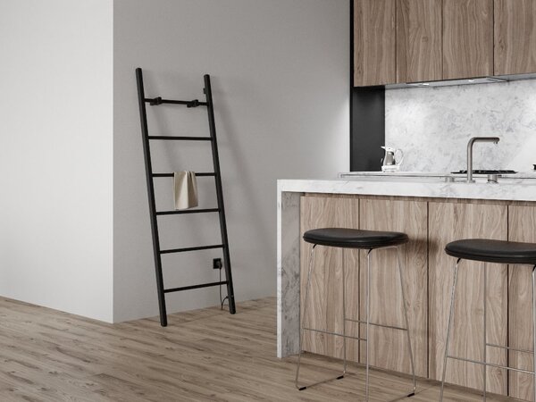 Sapho Sapho, BARBO elektrický sušiak uterákov, hranatý, 600x1600mm, 160 W, čierna mat, BB906