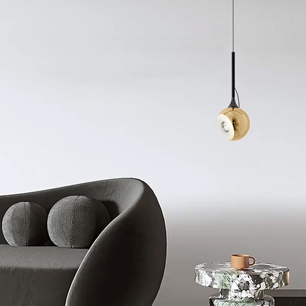 Toolight Toolight, LED závesné svietidlo G086-1CP, zlatá, OSW-09703