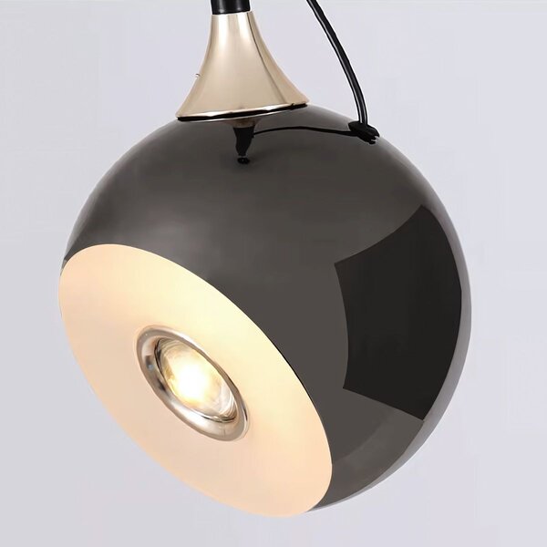Toolight Toolight, LED závesné svietidlo 7W, 490lm, G087-1CP, čierny chróm, OSW-09704