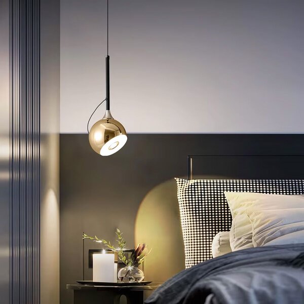 Toolight Toolight, LED závesné svietidlo G086-1CP, zlatá, OSW-09703
