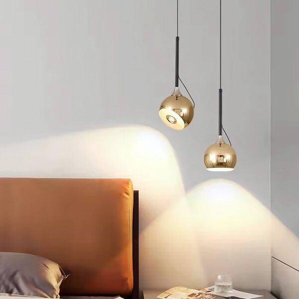 Toolight Toolight, LED závesné svietidlo G086-1CP, zlatá, OSW-09703