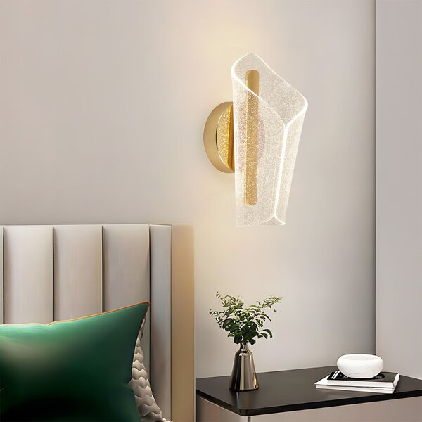 Toolight Toolight, LED nástenné svietidlo, 5W, 4000K, 500lm, G030-W, zlatá, OSW-00692