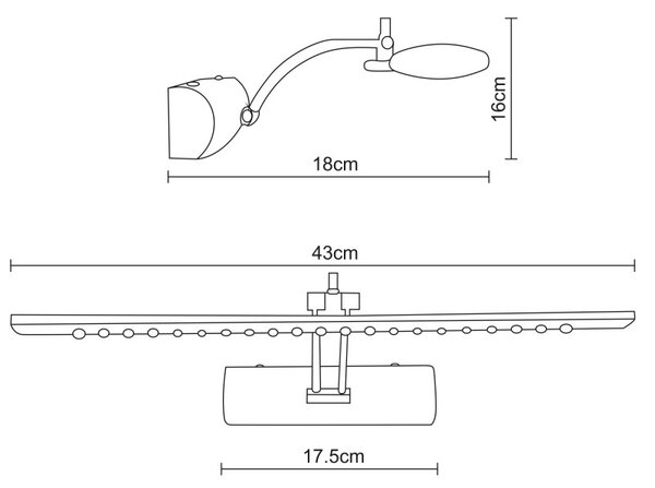 Globo 78301 LED nástenné svietidlo Picture I 1x3W | 4000K - nad obraz