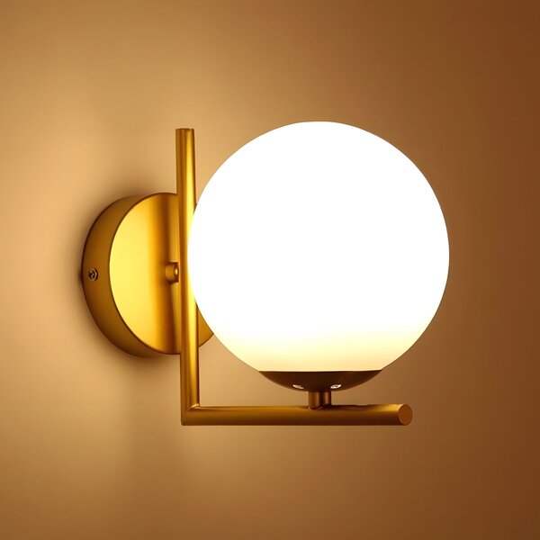 Toolight Toolight, nástenné svietidlo 1xE27, G102-1W, zlatá lesklá, OSW-09727