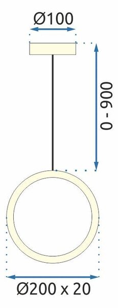 Toolight Toolight, LED závesné svietidlo 7W, 4000K, 500lm, G112-CP, zlatá, OSW-09707