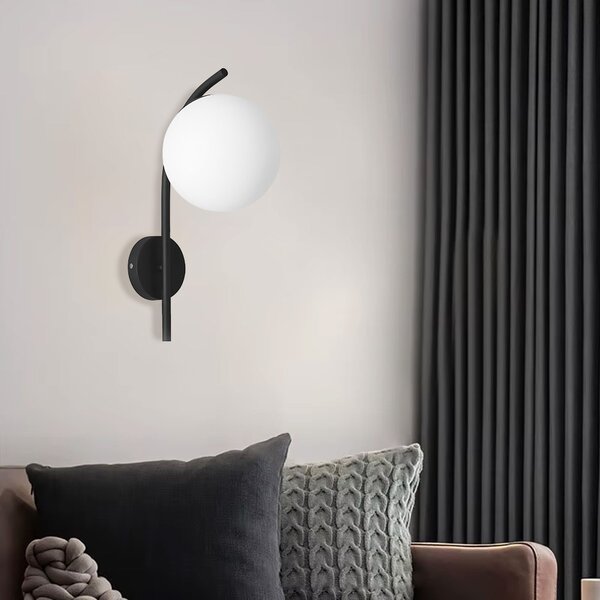 Toolight Toolight, nástenné svietidlo 1xE27, G103-1W, čierna matná, OSW-09728