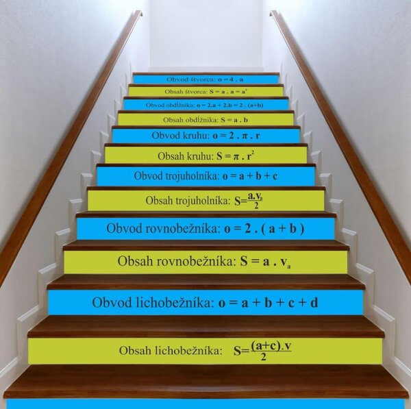 Nálepky na schody - Matematické vzorce