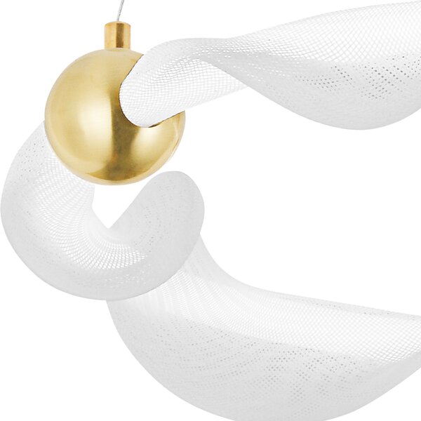 Toolight Toolight, LED závesné osvetlenie 45cm, 29W, 2500lm, 4000K, G010-CP, zlatá-biela, OSW-06317