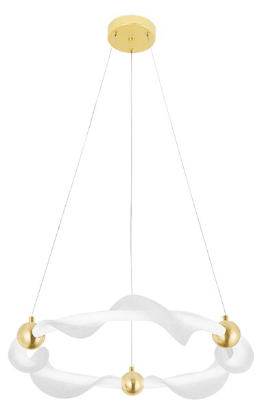 Toolight Toolight, LED závesné osvetlenie 45cm, 29W, 2500lm, 4000K, G010-CP, zlatá-biela, OSW-06317