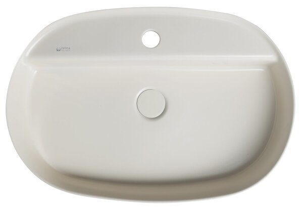 Isvea Isvea, INFINITY OVAL keramické umývadlo na dosku, 60x40cm, Ivory, 10NF65060-2K