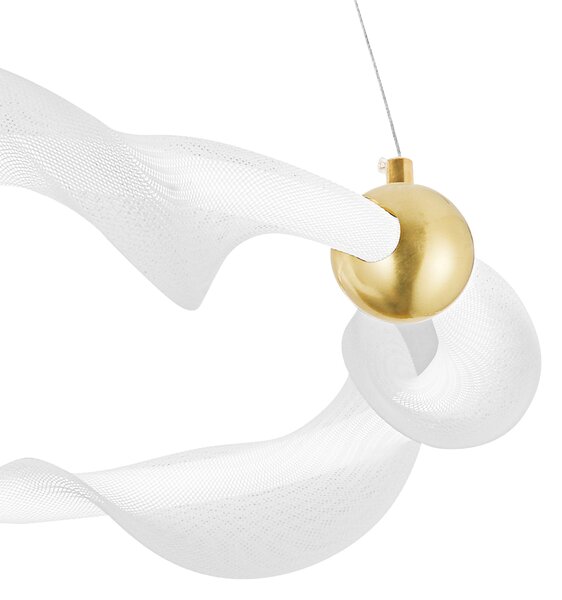 Toolight Toolight, LED závesné osvetlenie 45cm, 29W, 2500lm, 4000K, G010-CP, zlatá-biela, OSW-06317