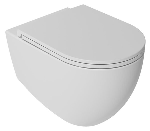 Isvea Isvea, INFINITY závesná WC misa, Rimless, 36,5x53cm, matná biela, 10NF02005-2L