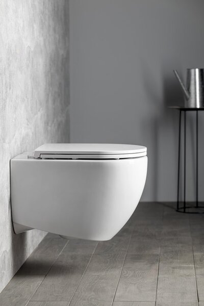 Isvea Isvea, INFINITY závesná WC misa, Rimless, 36,5x53cm, biela, 10NF02005