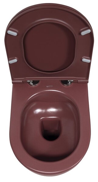 Isvea Isvea, INFINITY závesná WC misa, Rimless, 36,5x53cm, Matná maroon Red, 10NF02005-2R