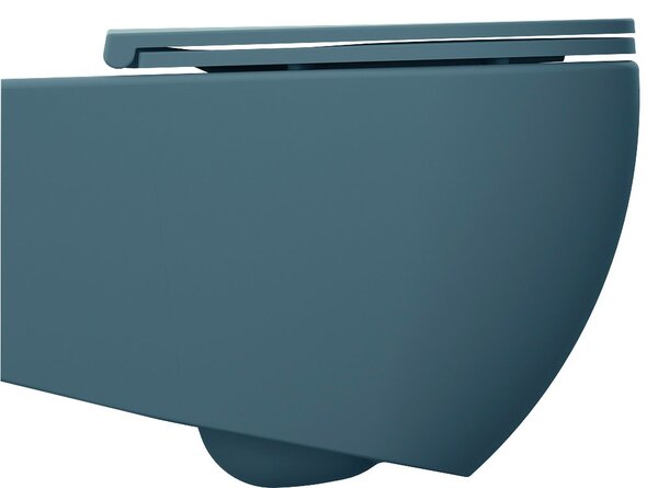 Isvea Isvea, INFINITY závesná WC misa, Rimless, 36,5x53cm, matná zelena Petrol, 10NF02005-2P