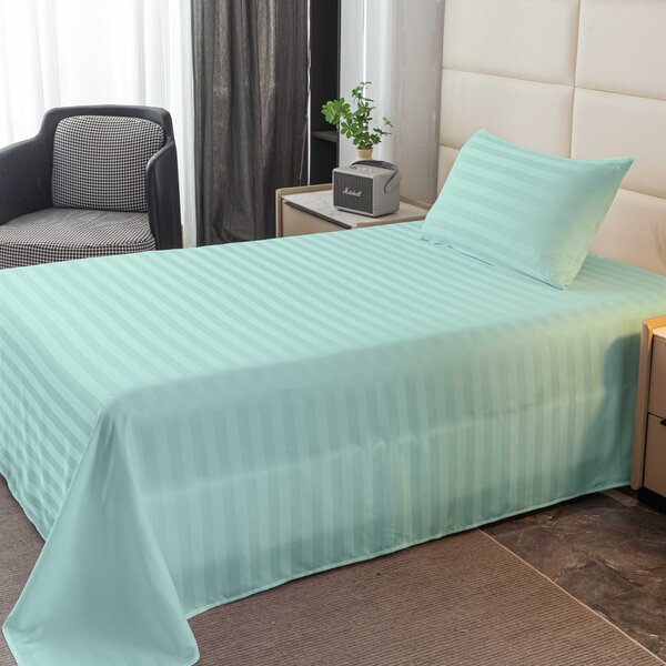 Hotelová plachta z mikrovlákna 140x240 cm a obliečka na vankúš 50x70 cm JASMINE, mentolová Typ zapínania: Hotelové vrecko