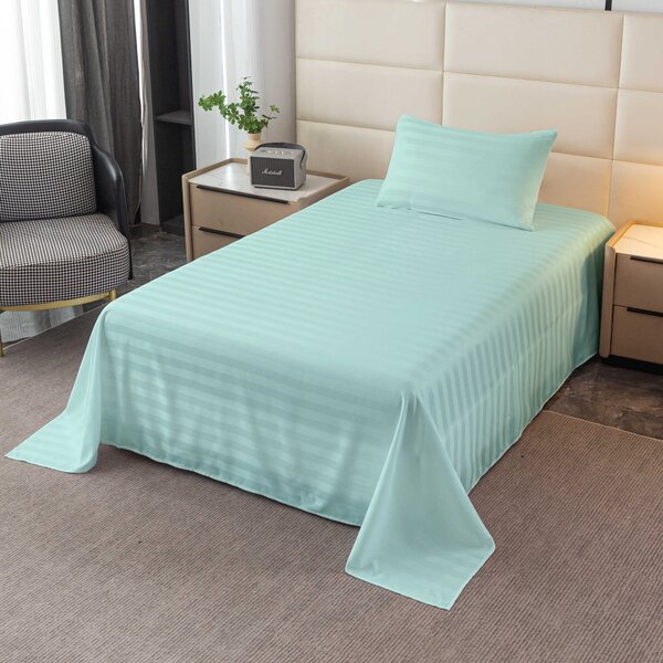 Hotelová plachta z mikrovlákna 140x240 cm a obliečka na vankúš 50x70 cm JASMINE, mentolová Typ zapínania: Hotelové vrecko