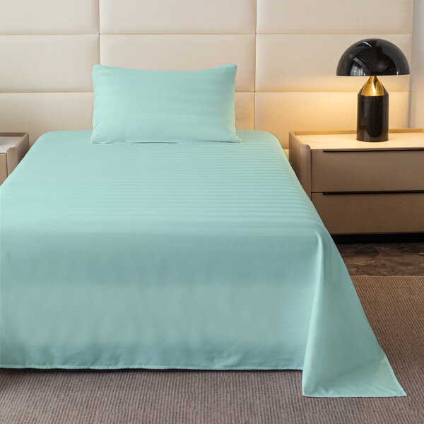 Hotelová plachta z mikrovlákna 140x240 cm a obliečka na vankúš 50x70 cm JASMINE, mentolová Typ zapínania: Hotelové vrecko