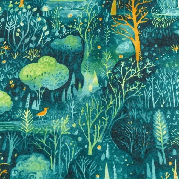 Plachta z mikrovlákna 140x240 cm a povlak na vankúš 50x70 cm NEON FOREST, farebné