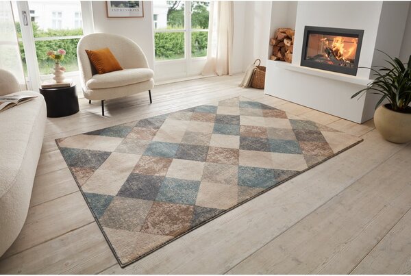 Modrý/béžový koberec 160x235 cm Terrain – Hanse Home