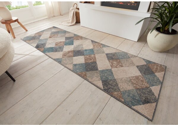 Modrý/béžový behúň 80x200 cm Terrain – Hanse Home