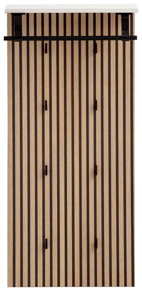 VEŠIAKOVÝ PANEL, čierna, farba duba, 50/110,6/20,9 cm MID.YOU - Vešiakové steny, Online Only