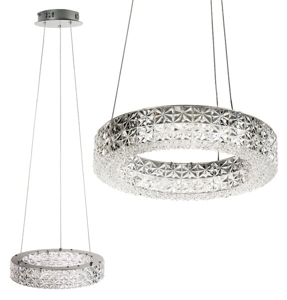 Toolight Toolight, LED závesné osvetlenie 28cm, 12W, 4000K, MS003-CP, chrómová, OSW-09613