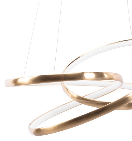 Toolight Toolight, LED závesné svietidlo 50cm, 32W, G005-CP, zlatá lesklá, OSW-09746