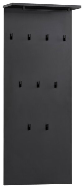 VEŠIAKOVÝ PANEL, čierna, 50/110,6/20,9 cm MID.YOU - Vešiakové steny, Online Only