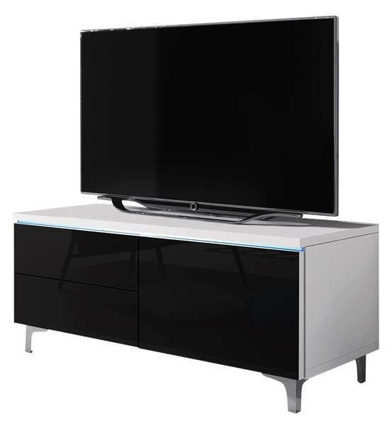 Mirjan24 TV stolík Cleo XI-W P, Farby: biela / biely lesk 5902928369144