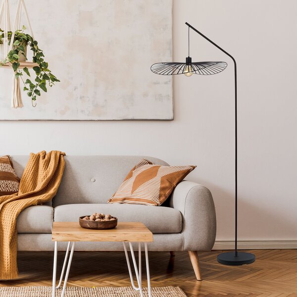 Toolight Toolight, stojaca lampa 183cm, 1xE27, APP1844-1F, čierna, OSW-07065