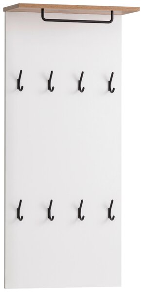 VEŠIAKOVÝ PANEL, biela, farba duba, 50/110,6/19,9 cm MID.YOU - Vešiakové steny, Online Only