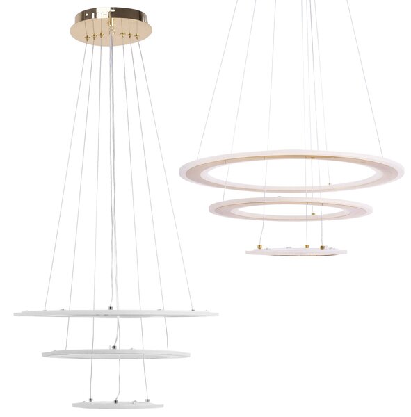 Toolight Toolight, LED stropné svietidlo 46cm, 100W, G042-3CP, zlatá lesklá, OSW-06309