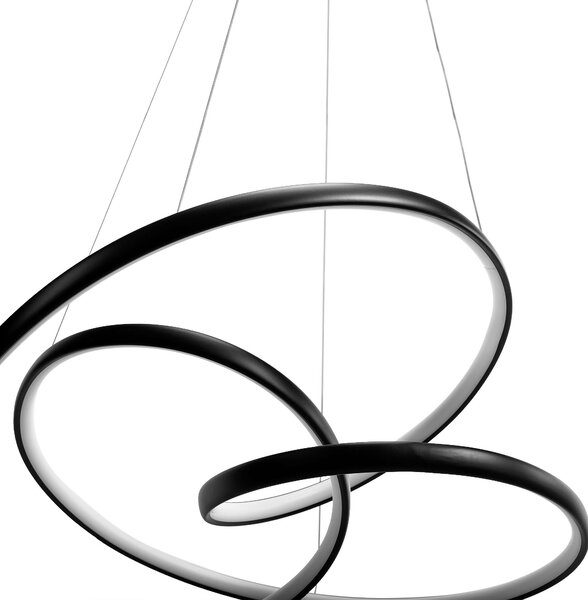 Toolight Toolight, LED stropné svietidlo 50cm, 32W + diaľkové ovládanie, G006-CP, čierna, OSW-09747