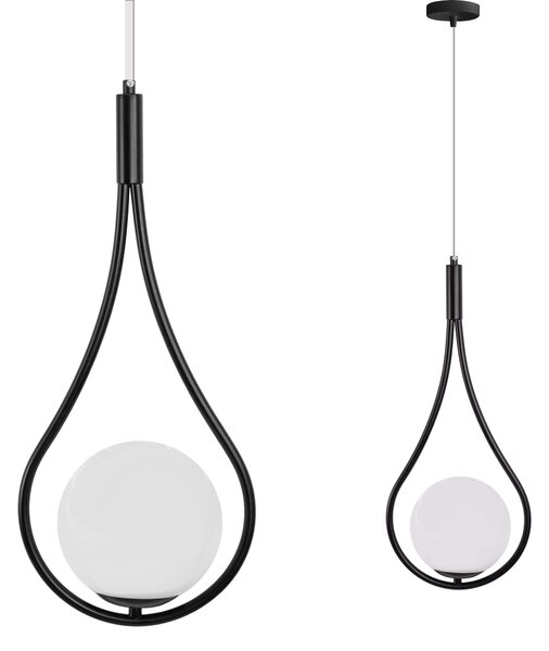 Toolight Toolight, stropné osvetlenie 1xE27 G111-1W, čierna, OSW-09736