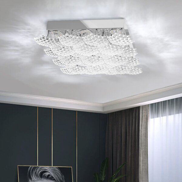 Toolight Toolight, LED stropné svietidlo 38x35cm, 40W, 4000K, 3600lm, MS015-C, chrómová, OSW-09627