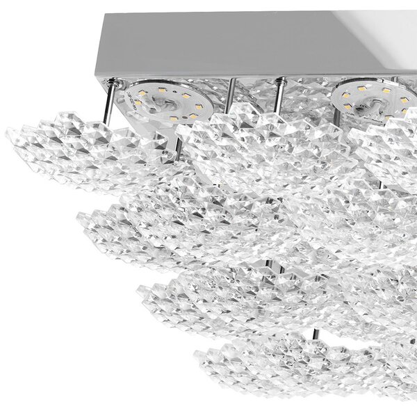 Toolight Toolight, LED stropné svietidlo 38x35cm, 40W, 4000K, 3600lm, MS015-C, chrómová, OSW-09627