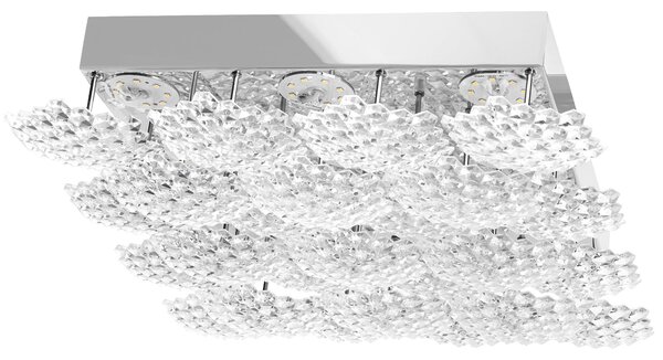 Toolight Toolight, LED stropné svietidlo 38x35cm, 40W, 4000K, 3600lm, MS015-C, chrómová, OSW-09627