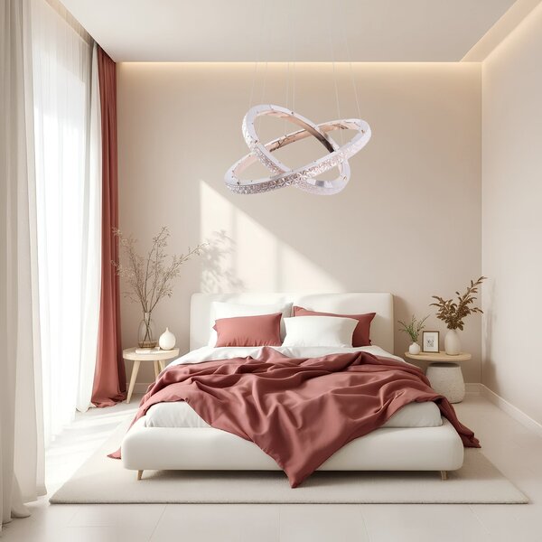 Toolight Toolight, LED stropné osvetlenie 59cm, 60W, 4000K, 5000lm, MS011-CP, ružové zlato, OSW-09623