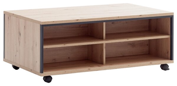KONFERENČNÝ STOLÍK, antracitová, farba duba, kov, kompozitné drevo, 115/46/70 cm Livetastic - Stolíky do obývačky, Online Only